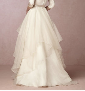 BHLDN 'Lowell Skirt' size 6 new wedding dress back view on model