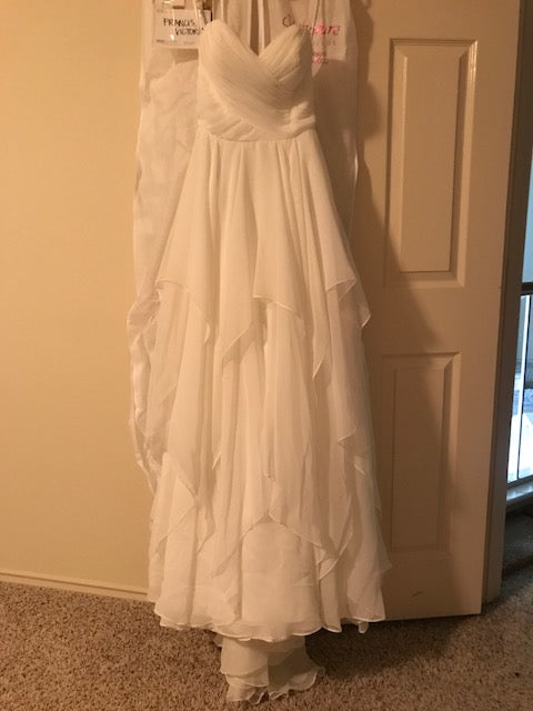 Essence of Australia '1799' size 4 used wedding dress front view on hanger