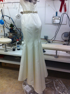 Romona Keveza Silk Mermaid Wedding Dress - Romona Keveza - Nearly Newlywed Bridal Boutique - 5