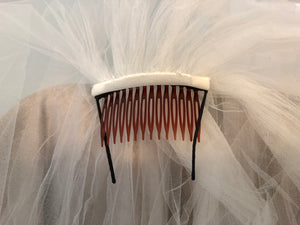 Pronovias 'Enza' size 8 used wedding dress view of veil clip