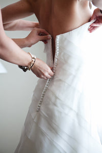 Marisa '815' size 2 used wedding dress back view on bride