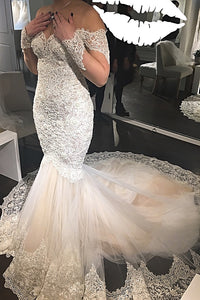 Michal Medina 'Mia' size 6 used wedding dress front view on bride