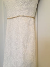 Load image into Gallery viewer, Demetrios &#39;1443&#39; size 4 used wedding dress front view on hanger
