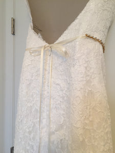 Demetrios '1443' size 4 used wedding dress back view on hanger