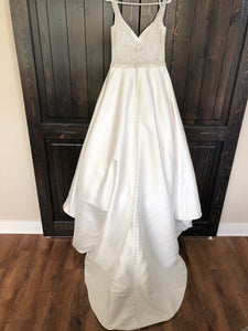 Mori Lee 'Maribella' size 12 used wedding dress back view on hanger