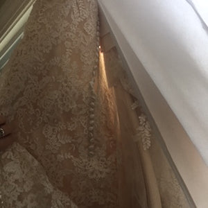 Maggie Sottero 'Melanie' size 8 new wedding dress back view on hanger