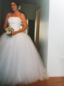 Richard Glasgow 'Tulle' size 8 used wedding dress front view on bride
