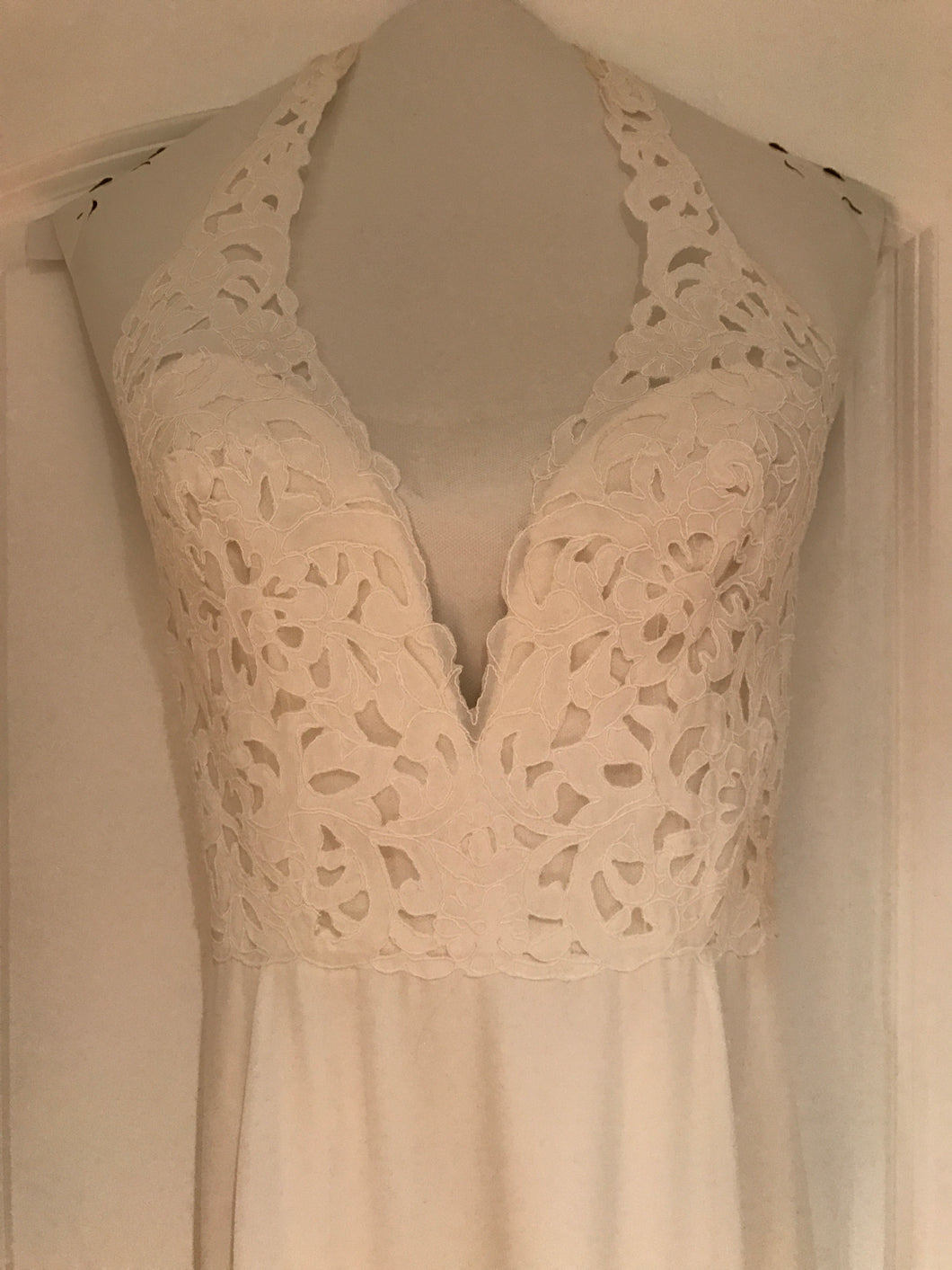 Watters 'Cruz' size 4 used wedding dress front view on hanger