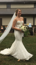 Load image into Gallery viewer, Olia Zavozina &#39;Anya&#39; size 2 used wedding dress front view on bride
