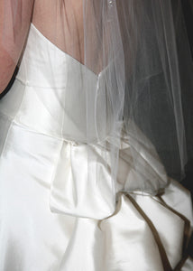 Romona Keveza Silk Strapless A-line Wedding Dress - Romona Keveza - Nearly Newlywed Bridal Boutique - 4