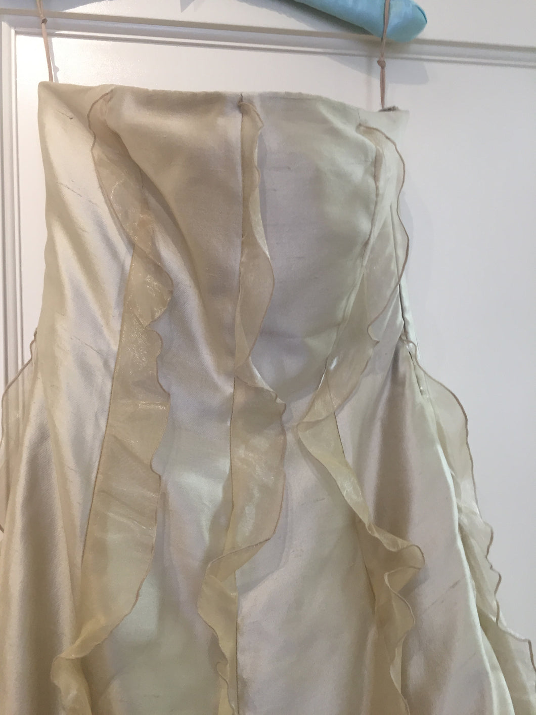 Valentino 'Taffeta  Dress' size 12 used wedding dress front view on hanger