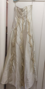 Valentino 'Taffeta  Dress' size 12 used wedding dress back view on hanger