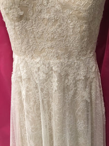 Ti Adora by Allison Webb ' 7652' size 12 used wedding dress view of fabric