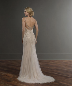Martina Liana '894' size 4 used wedding dress back view on model
