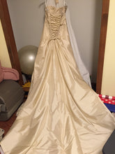 Load image into Gallery viewer, Sophia Tolli &#39;Olivia&#39; size 8 used wedding dress back view on hanger

