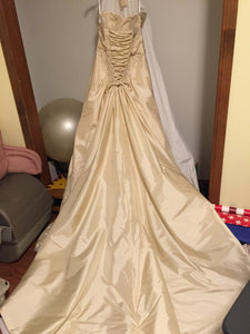 Sophia Tolli 'Olivia' size 8 used wedding dress back view on hanger