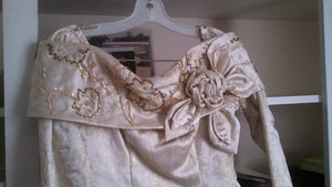 Custom 'Gold Brocade' - unknown - Nearly Newlywed Bridal Boutique - 3