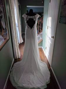 Ti Adora by Allison Webb '7706' size 6 sample wedding dress back view on mannequin