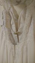 Load image into Gallery viewer, Mon Cheri Bridal &#39;Yvette&#39; size 16 new wedding dress back view on hanger

