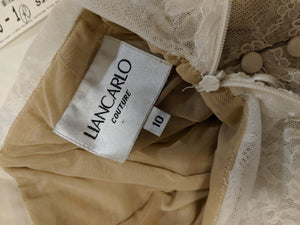 Lian Carlo' 6885' size 10 used wedding dress view of tag