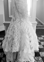Load image into Gallery viewer, Michelle Roth &#39;Custom&#39; size 6 used wedding dress view of train
