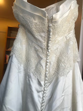 Load image into Gallery viewer, Rivini &#39;Off White Silk&#39; size 8 used wedding dress back view on hanger
