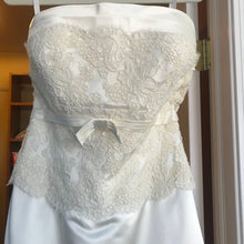 Load image into Gallery viewer, Rivini &#39;Off White Silk&#39; size 8 used wedding dress front view on hanger
