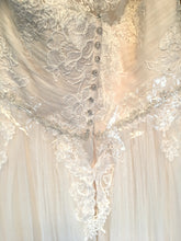 Load image into Gallery viewer, Maggie Sottero &#39;Patience Lynette&#39; size 12 new wedding dress back view close up on hanger
