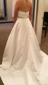 Lis Simon 'Daisy' size 4 used wedding dress back view on bride