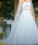 Load image into Gallery viewer, Lis Simon &#39;Daisy&#39; size 4 used wedding dress front view on bride
