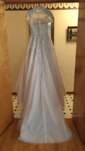 Justin Alexander '8726' size 10 used wedding dress back view on hanger
