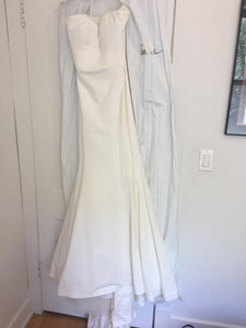 Nicole Miller 'Dakota' size 4 new wedding dress front view on hanger