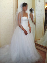 Load image into Gallery viewer, Zac Posen &#39;Beaded Dress&#39; size 8 used wedding dress front view on bride
