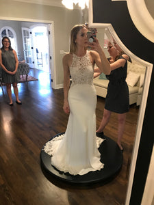 Essence of Australia '2342' size 4 new wedding dress front view on bride