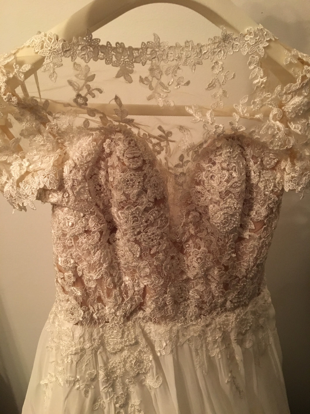 Pronovias 'Diana' size 4 new wedding dress front view on hanger