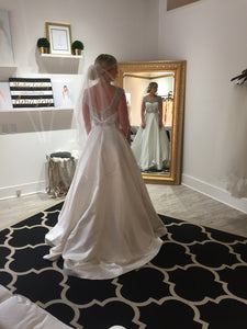 Sherri Hill '21248' size 4 new wedding dress back view on bride
