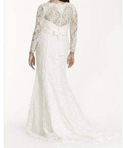 Galina 'Lace' size 24 new wedding dress back view on model