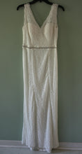 Load image into Gallery viewer, Custom &#39;Romantic&#39; size 6 new wedding dress front view on hanger
