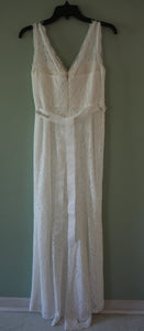 Custom 'Romantic' size 6 new wedding dress back view on hanger