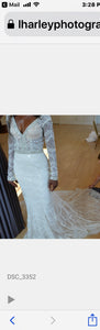 Berta '15-107' size 0 used wedding dress front view on bride