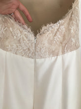 Load image into Gallery viewer, Lela Rose &#39;The Harbour&#39; size 4 sample wedding dress back view close up on hanger
