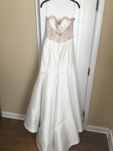 Lela Rose 'The Harbour' size 4 sample wedding dress back view on hanger