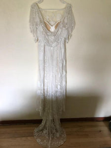 Rue De Seine 'Poppy' size 2 used wedding dress back view on hanger