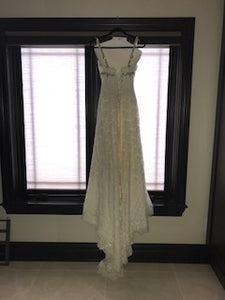 Pnina Tornai '4114' size 6 used wedding dress back view on hangerner