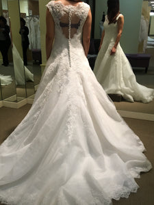 Alessandra Rinaudo 'Colet' size 4 used wedding dress back view on bride