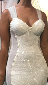 Galia Lahav 'Joyce' size 2 new wedding dress front view on bride