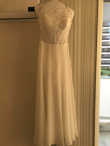 Wtoo 'Hathaway' size 8 used wedding dress front view on hanger