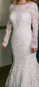 Maggie Sottero 'Tierney' size 4 used wedding dress front view on bride