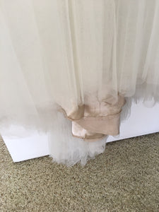 BHLDN 'Heritage' size 4 used wedding dress view of hemline