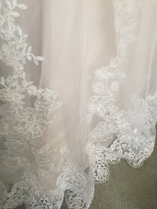 Maggie Sottero 'Joelle' size 8 sample wedding dress view of hemline